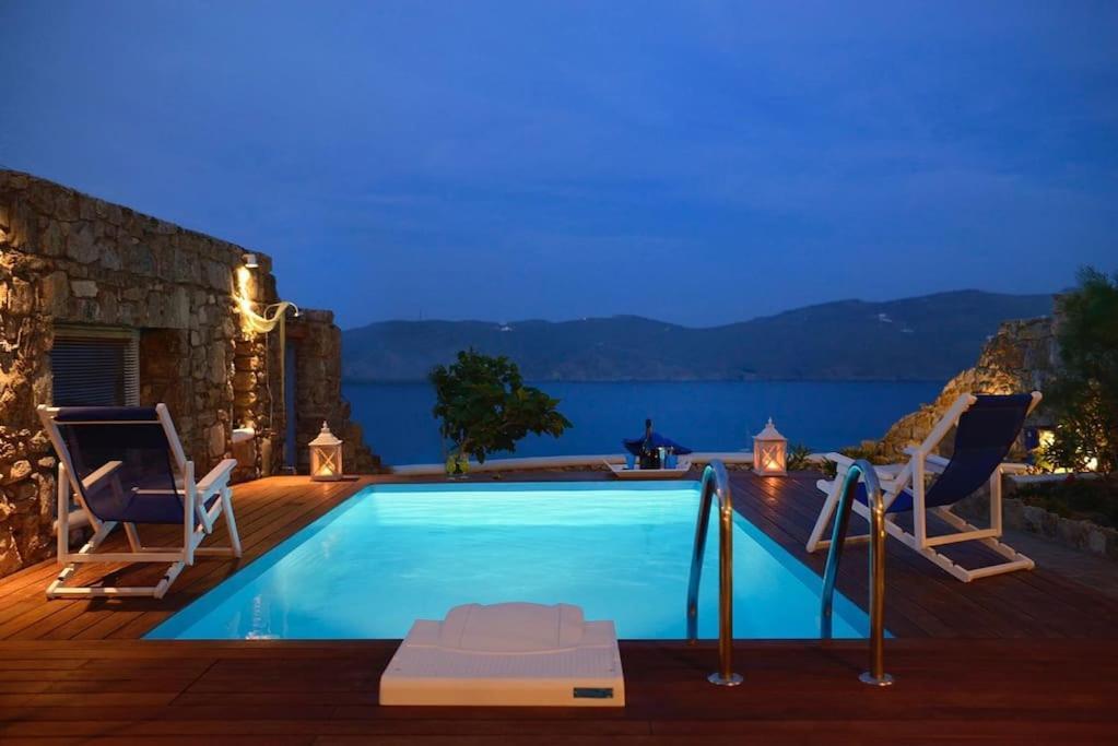 Allaya,Panormos Villa Private Pool エクステリア 写真